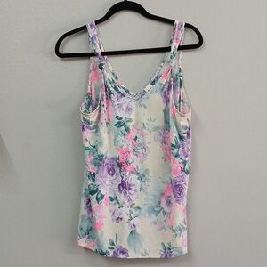 NEW SEW IN LOVE Florsl sleeveless top  Size Small